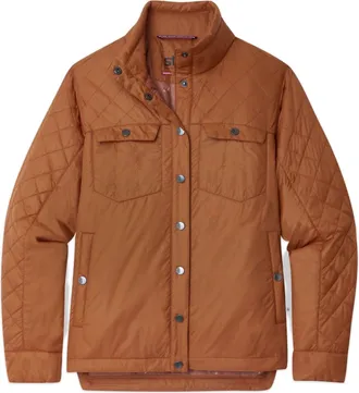 Stio | Womens Skycrest Insulated Snap Shirt Jacket, Size Extra Small in Mustang