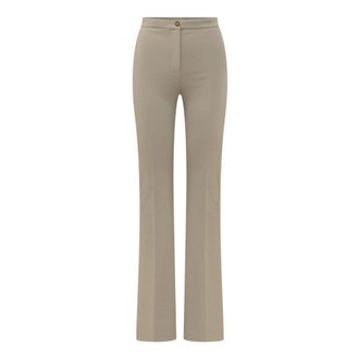 Pinko Broeken - Dames - Wijde Broeken - Beige - S - Broeken