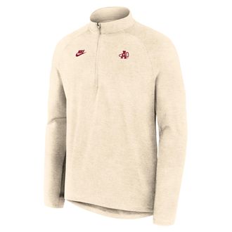 Nike Alabama Legacy Stride Nike Mens Dri-FIT College 1/2-Zip Long-Sleeve Top in White | 04V115AABV-5T9