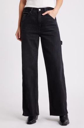 Re/Done Straight Leg Painter Jeans in Crafted Black at Nordstrom Rack, Size 32