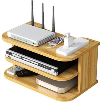 OEM Caja De Almacenamiento Para Router Wifi, Estantes Flotantes, Estante De Pared Multicapa Para Decodificador De Tv, Estante De Almacenamiento Para Gesti