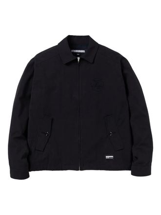 Neighborhood embroidered-logo cotton shirt jacket - Black