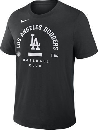 Nike Los Angeles Dodgers Authentic Collection Early Work Nike Mens Dri-FIT MLB T-Shirt in Black | 034J00ALD-HXK