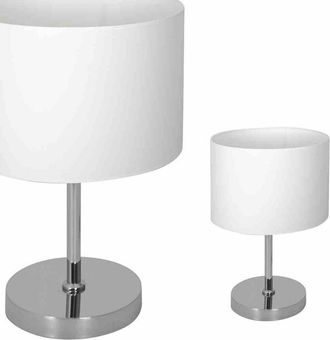 Milagro Lámpara de mesa CASINO BLANCO/CROMO 1xE27