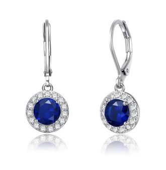 Rachel Glauber Halo Leverback Dangle Earrings