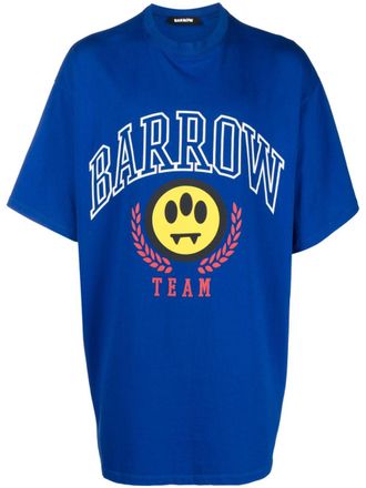 Barrow Katoenen T-shirt met logoprint - Blauw