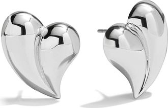 BaubleBar Better Together Heart Earrings in Silver at Nordstrom