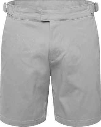 Duck and Cover Everett effen chino-short voor heren (Lichtgrijs)
