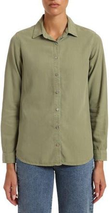 Mavi Shelby Button-Up Shirt in Oil Green at Nordstrom Rack, Size X-Small