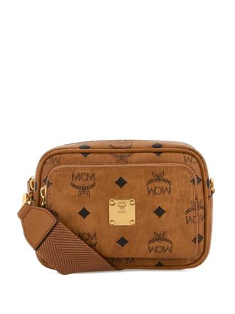 MCM Borsa Aren mini con stampa - Marrone