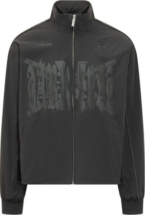 44 Label Group Black Graphic Mock Collar Jacket