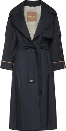 Max Mara Mtc Utrench Trench Coat - Dames - Trenchcoats - Blauw - 2XS - Katoen - Jassen
