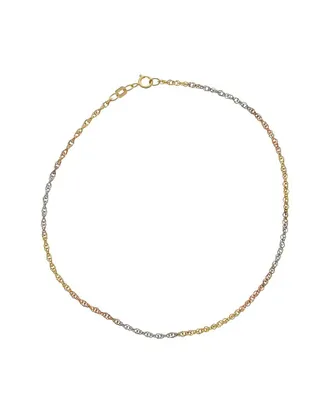 Italian Gold, Inc 10K 1.85Mm Cable Double Link Anklet