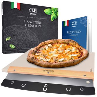 Clp Clp - Set De Piedra & Utensilios Para Preparar Pizza Piedra Para Pizza + Cortador