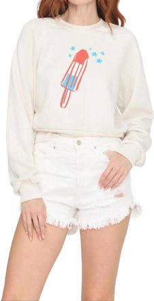 Bloomingdale's Rocket Pop Sweatshirt In Vintage White