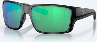 Costa Unisex Reefton Pro Polarized Sunglasses In Matte Black Green Mirror