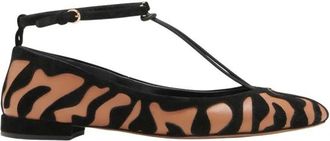 Ulla Johnson Dierenprint Ballerina Schoenen - Dames - Ballerinas - Bruin - 36 EU - Leer - Schoenen