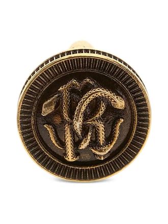 Roberto Cavalli snake-embellishment cufflinks - men - Brass - One Size - Gold