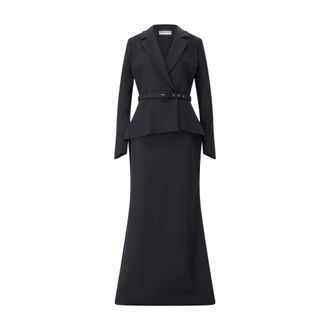 La Petite Robe Di Chiara Boni Dames, Jurken, Zwart, Maat: L Leer