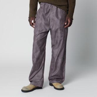 Maison Margiela Pantaloni marroni in tessuto tecnico