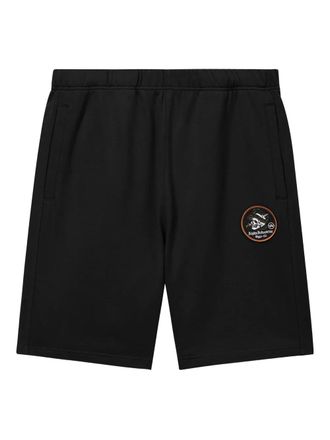 Alpha Industries Katoenen shorts met logo-patch - Zwart