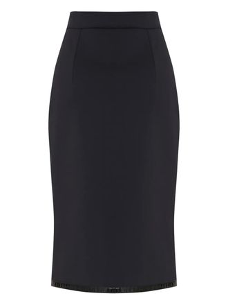 Gloria Coelho blue midi skirt - Black