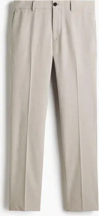 H&M Slim Fit Tailored Trousers in Light Taupe at Nordstrom, Size 30