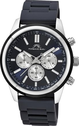 Porsamo Bleu Logan Chronograph Quartz Black Dial Mens Watch 1451BLOR