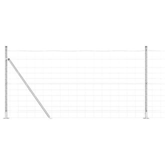 Berkfield Home Field Fence 1.2x25 m Galvanised Steel in Silver