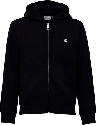 Carhartt Work in Progress Hooded Mack Jacket - Heren - Vesten met rits - Zwart - S - Katoen - Hoodies & sweatvesten