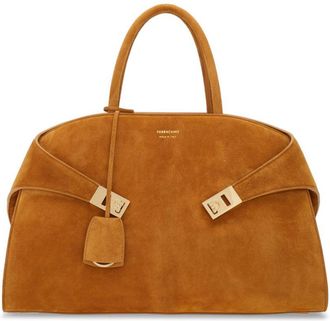 Ferragamo medium Hug tote bag - women - Fabric/Calf Suede - OS - Neutrals