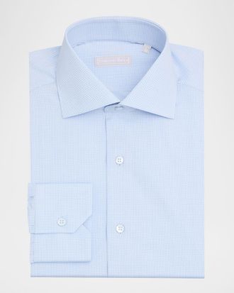 Stefano Ricci Mens Graph Check Dress Shirt