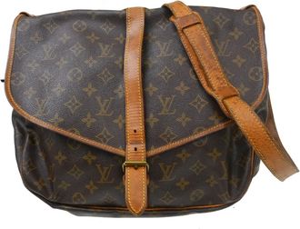 Louis Vuitton Saumur Monogram Canvas Brown Canvas Handbag (Pre-Owned)