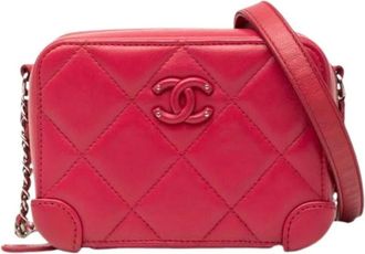 Chanel Pre-owned Matelasse Lambskin Chain Camera Bag - - Pre-owned - Donna - Rosa - ONE SIZE
