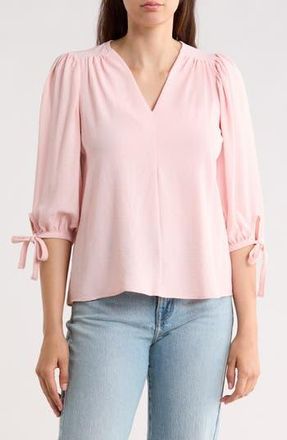 Renee C Ditsy Puff Sleeve Blouse in Pink at Nordstrom Rack, Size X-Small