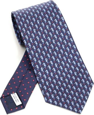 Ferragamo Heren, Accessoires, Blauw, Maat: ONE Size Zijde