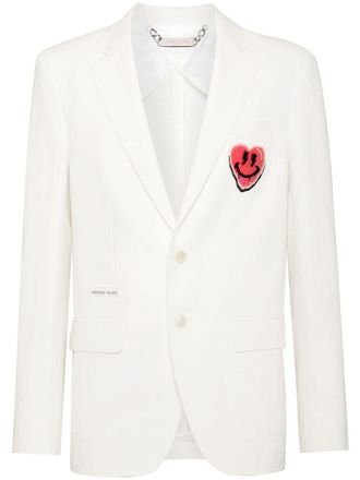 Philipp Plein Blazer met enkele rij knopen - Wit