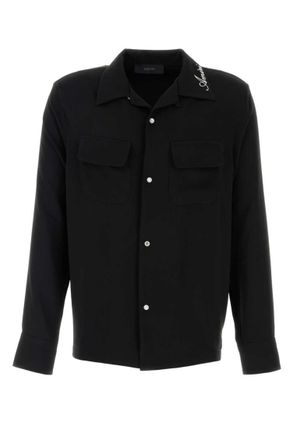 Amiri Black Logo Embroidered Shirt