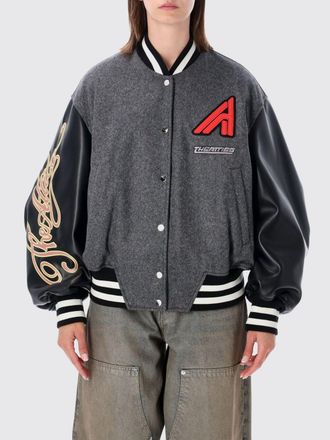 The Attico Bomber varsity in misto lana con patch monogramma ricamato