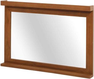 Hhg Hhg - Espejo De Pared De Teca 759, Espejo De Ba&ntilde;o/pasillo, Marco De Madera, Teca De Calidad B (duramen, 20-30 A&ntilde;os), 70x100cm