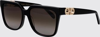 Ferragamo Occhiali da sole cat-eye rettangolari in acetato con logo Gancini