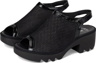 FLY London TEIF577FLY Womens Sandals Black : EU 39 (US Womens 8-8.5) M, Leather