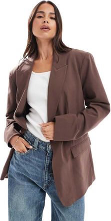 Asos Blazer oversize marrone-Nero