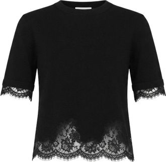 Ermanno Scervino Trui met korte mouwen - Dames - T-shirts - Zwart - L - Tops