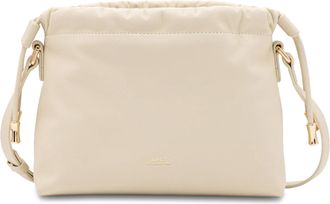 A.P.C. Mini Beige Soft-Structured Bag with Gold-Tone Hardware