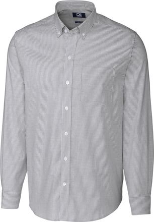 Cutter & Buck Stretch Oxford Stripe Mens Long Sleeve Dress Shirt