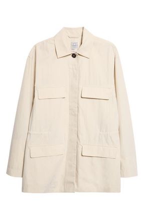 Toteme Oversize Utility Jacket in Oyster at Nordstrom, Size 2 Us