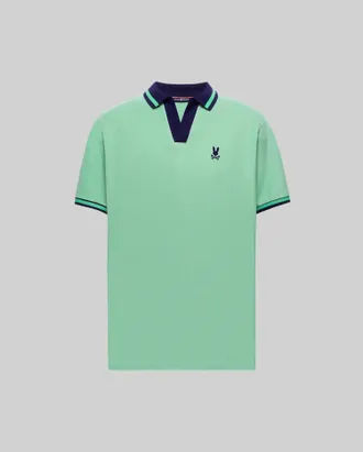 Psycho Bunny Mens Christiano Pique Polo 324 LIGHT GRASS GREEN / XXXL