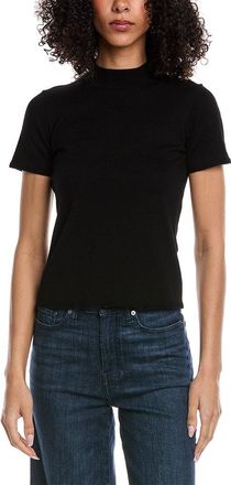 7 For All Mankind Mock Neck Wool-Blend Top
