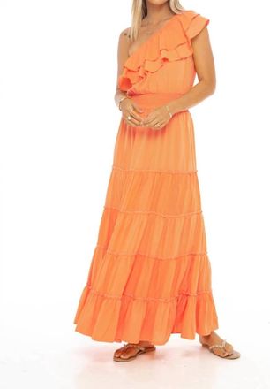 Skemo Alani Frill Dress In Orange